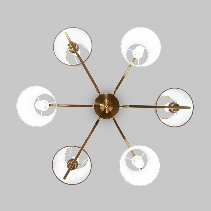 Люстра на штанге eurosvet ozark 60149/6 латунь