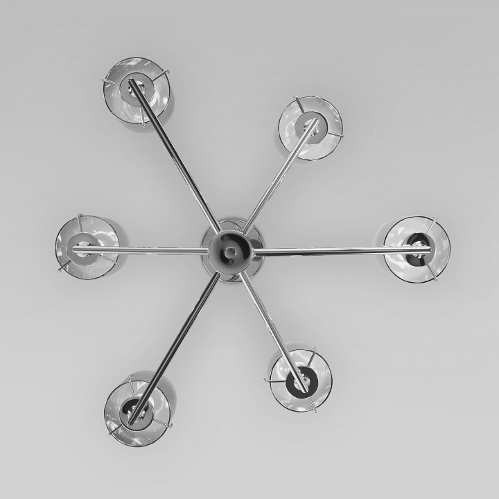 Люстра на штанге eurosvet pluto 60156/6 хром