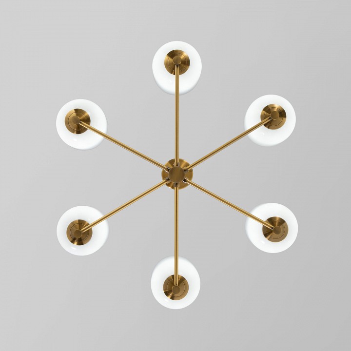 Люстра на штанге eurosvet loona 60161/6 латунь