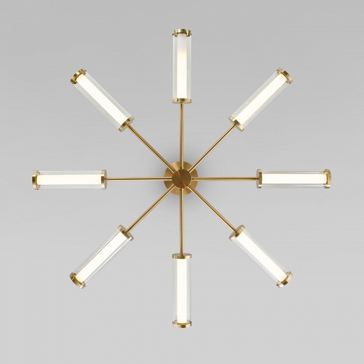 Люстра на штанге eurosvet stark 50386 led латунь