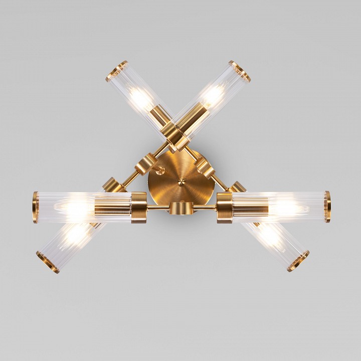 Люстра на штанге eurosvet oriens 60166/6 латунь