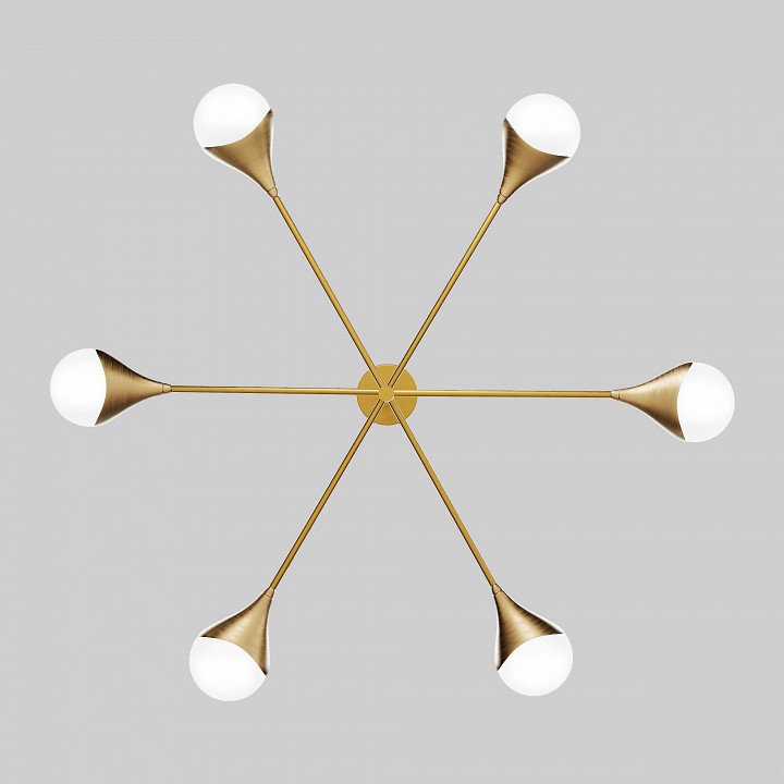 Люстра на штанге eurosvet calyx 60168/6 латунь