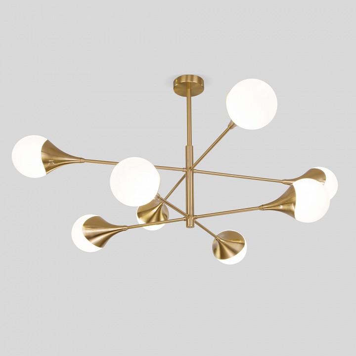 Люстра на штанге eurosvet calyx 60168/8 латунь