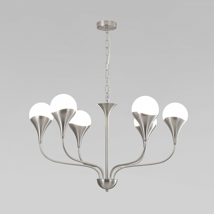 Подвесная люстра eurosvet calyx 60169/6 никель