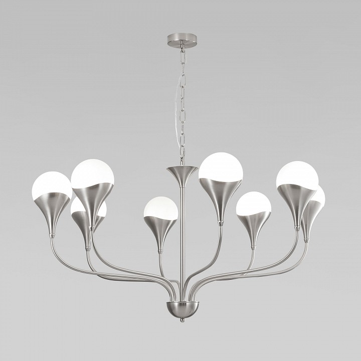 Подвесная люстра eurosvet calyx 60169/8 никель