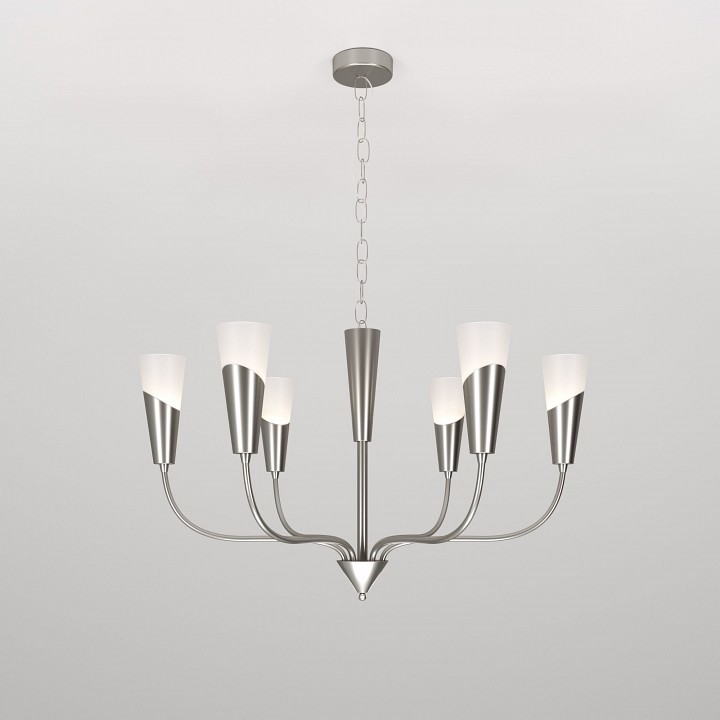 Подвесная люстра eurosvet rhyton 60167/6 никель