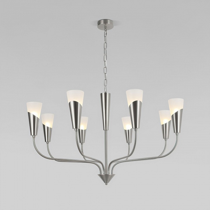 Подвесная люстра eurosvet rhyton 60167/8 никель