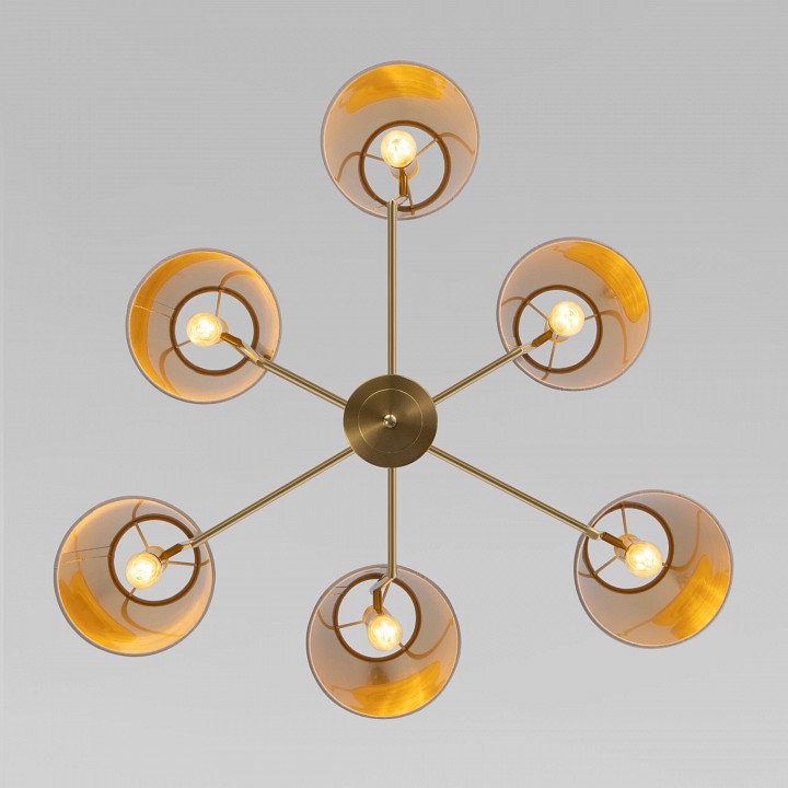 Люстра на штанге eurosvet topanga 60173/6 латунь