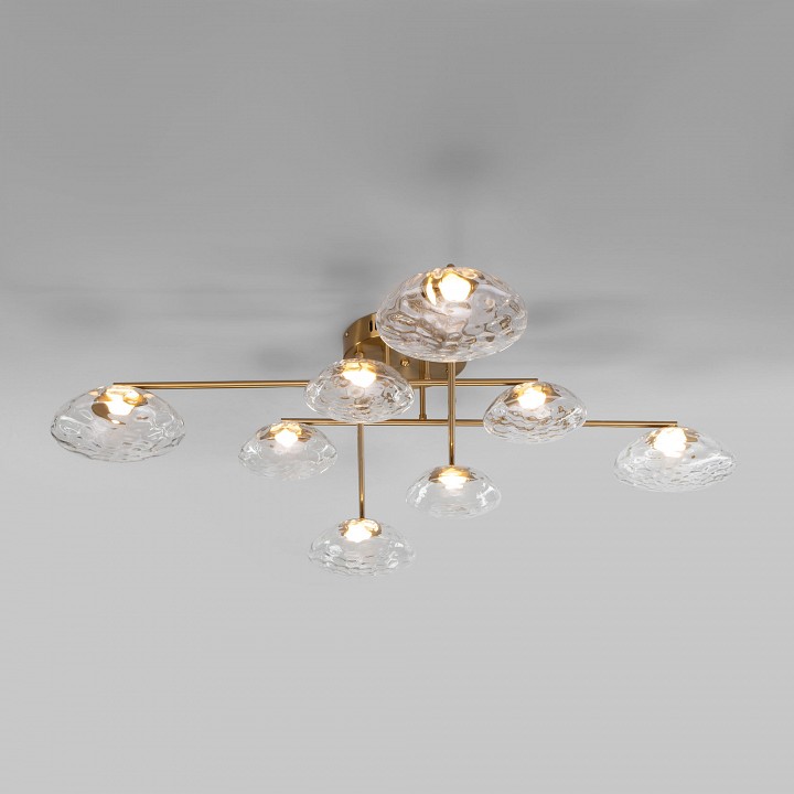 Потолочная люстра eurosvet ripple 50389 led латунь