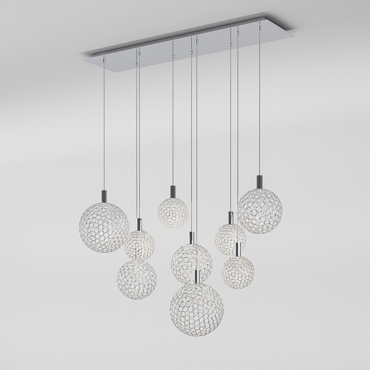 Подвесной светильник eurosvet gemini 90353/9 хром