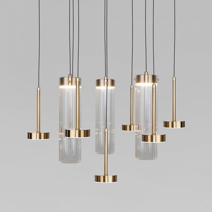 Подвесная люстра eurosvet quarzo 301102 led латунь