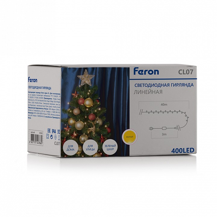 Гирлянда нить feron cl07 41620