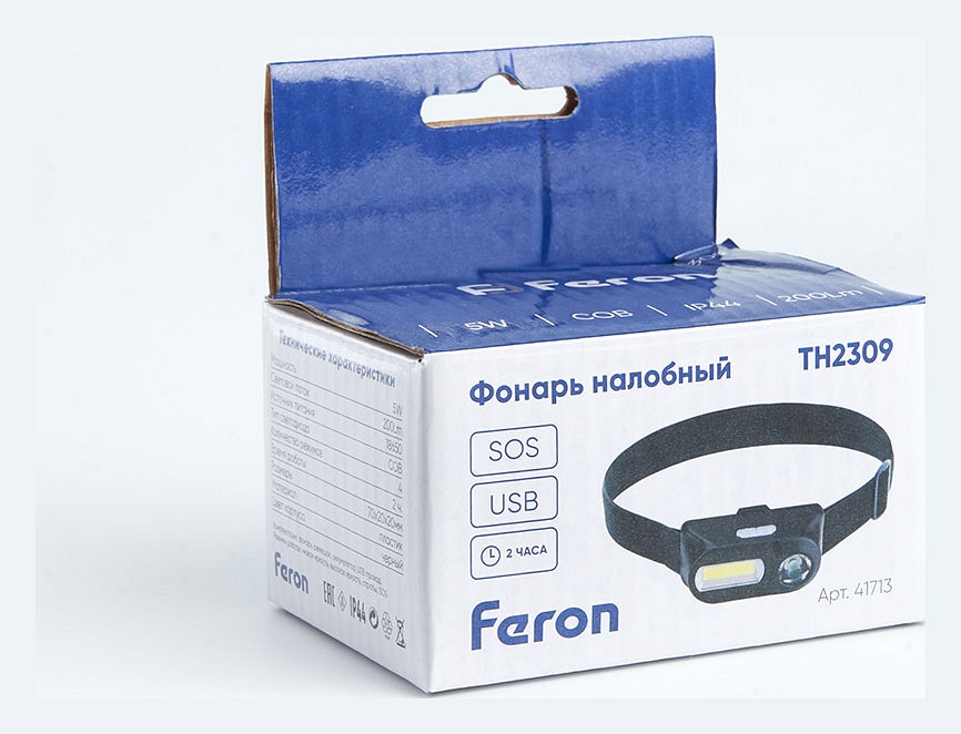 Фонарь налобный feron th2309 41713