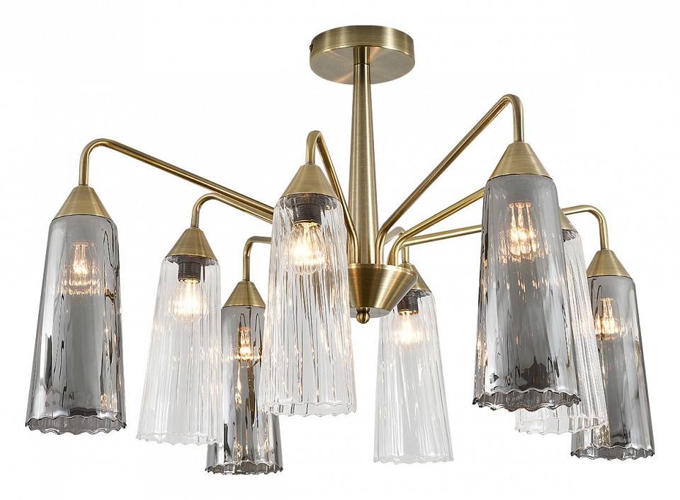 Люстра на штанге indigo campana 13028/8r brass