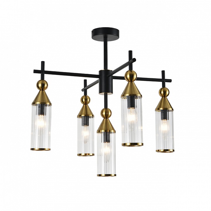 Люстра на штанге indigo torazzo 13037/5r black