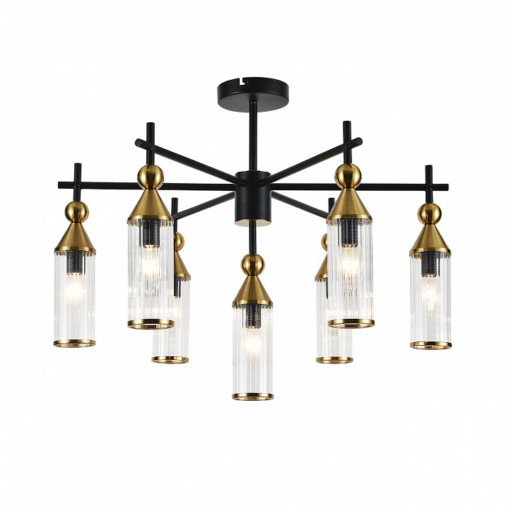 Люстра на штанге indigo torazzo 13037/7r black