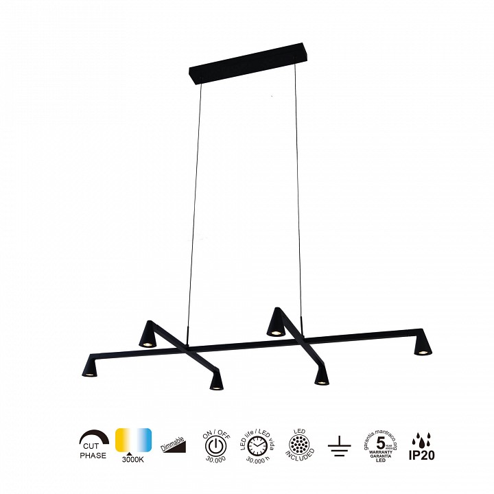 Подвесная люстра mantra africa 9409