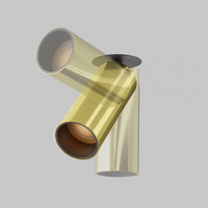 Встраиваемый светильник на штанге maytoni technical focus led c053cl-l12w2.7k-w-bs