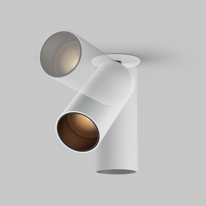 Встраиваемый светильник на штанге maytoni technical focus led c053cl-l12w2.7k-w-w