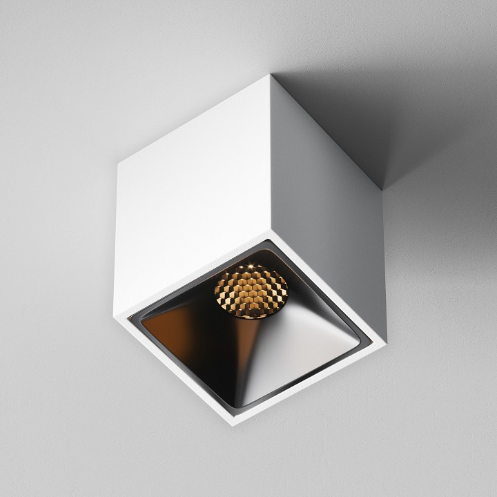 Накладной светильник maytoni technical alfa led c065cl-8w2.7k-sq-wb