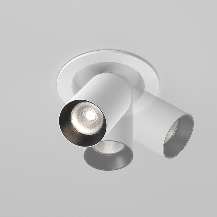 Встраиваемый светильник на штанге maytoni technical focus led c071cl-7w4k-wb