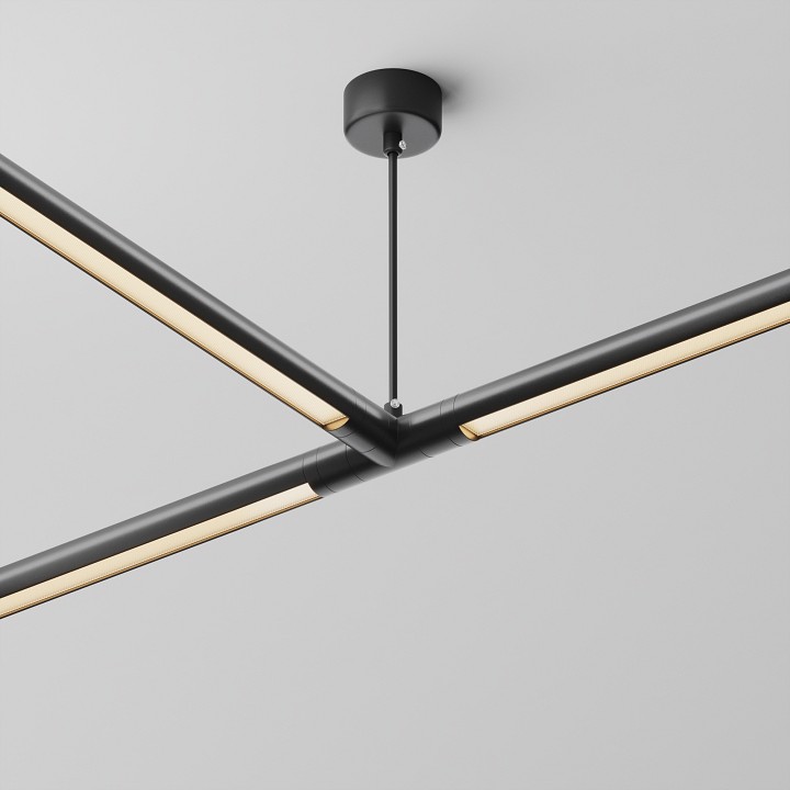 Токопровод t-образный центральный maytoni technical  ca015tc-p-b