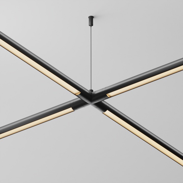 Соединитель x-образный для треков maytoni technical  ca017tx-b