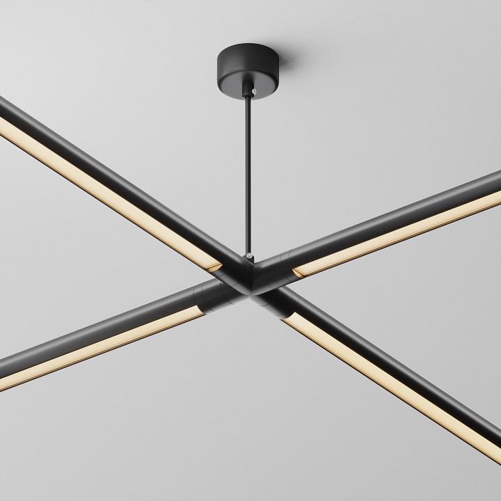 Токопровод x-образный центральный maytoni technical  ca017tx-p-b