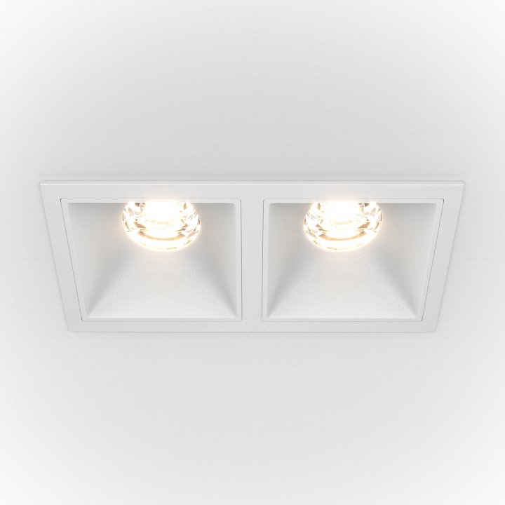 Встраиваемый светильник maytoni technical alfa dl043-02-10w4k-d-sq-w