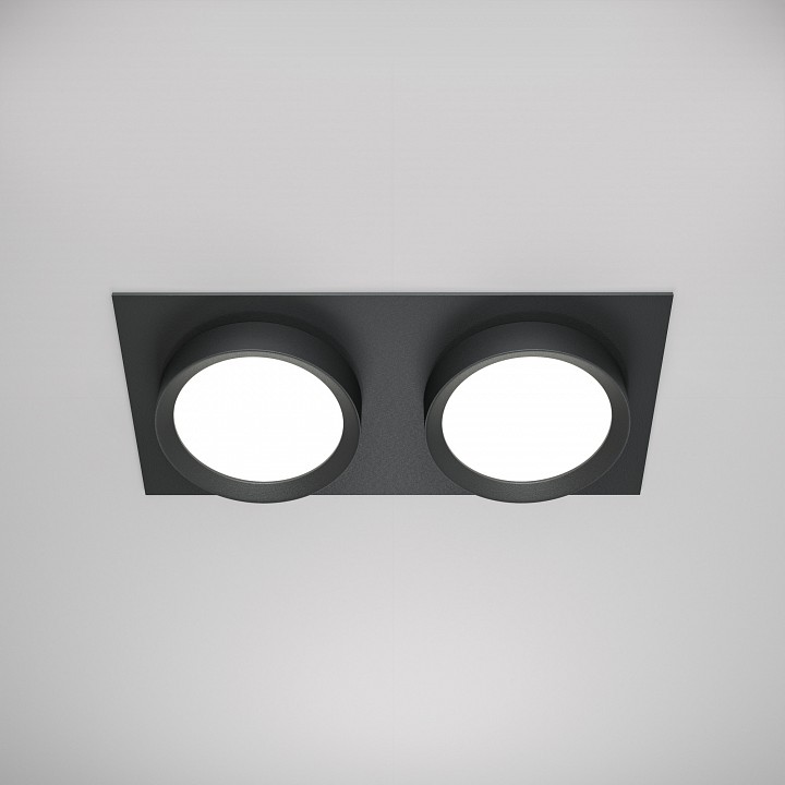 Встраиваемый светильник maytoni technical hoop dl086-02-gx53-sq-b