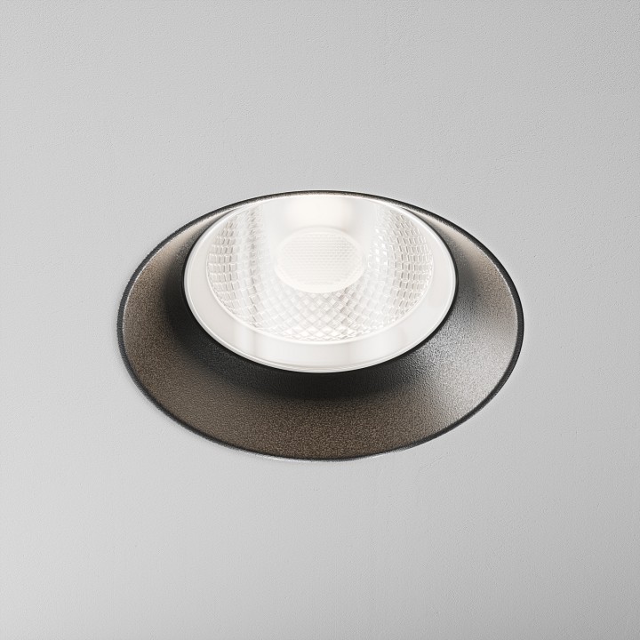 Встраиваемый светильник maytoni technical flint dl101-gu10-trs-b