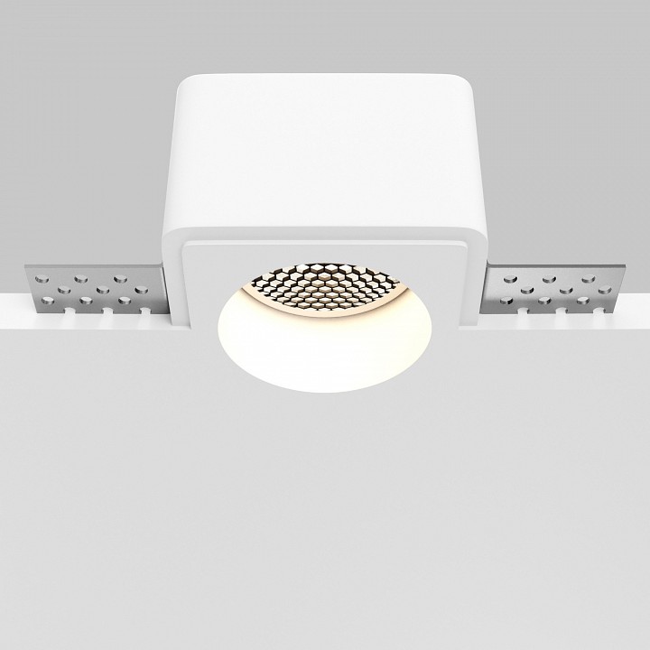 Встраиваемый светильник maytoni technical gyps modern dl123-gu10-01-w