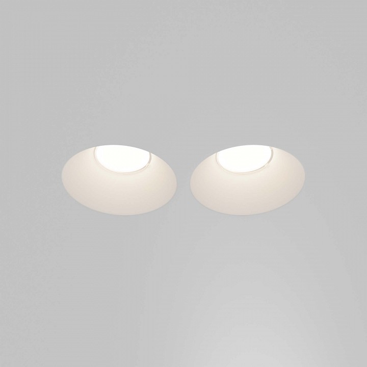 Встраиваемый светильник maytoni technical gyps modern dl129-gu10-02-w