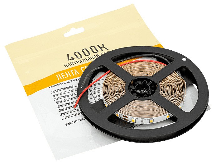 Лента светодиодная swg swg260 swg260-12-6.3-nw