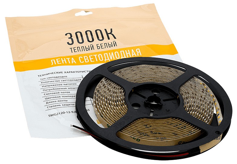 Лента светодиодная swg swg2120 swg2120-12-9.6-ww-65-m