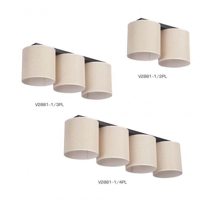 Накладной светильник vitaluce v2881 v2881-1/2pl