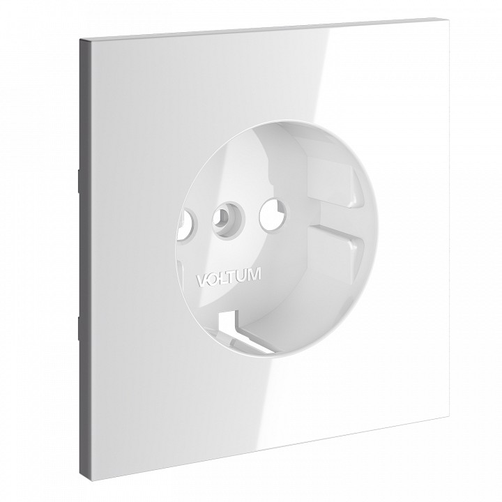 Накладка для розетки с заземлением voltum s70 vls000601