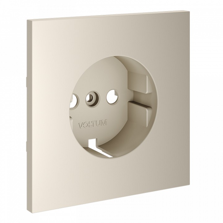 Накладка для розетки с заземлением voltum s70 vls000603