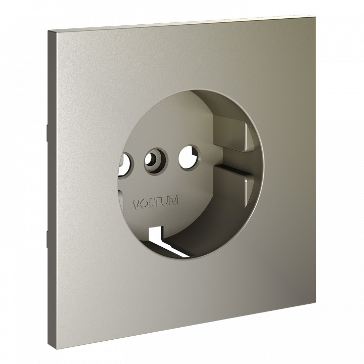 Накладка для розетки с заземлением voltum s70 vls000604