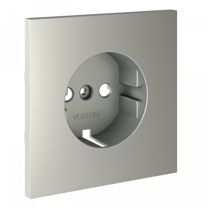 Накладка для розетки с заземлением voltum s70 vls000605