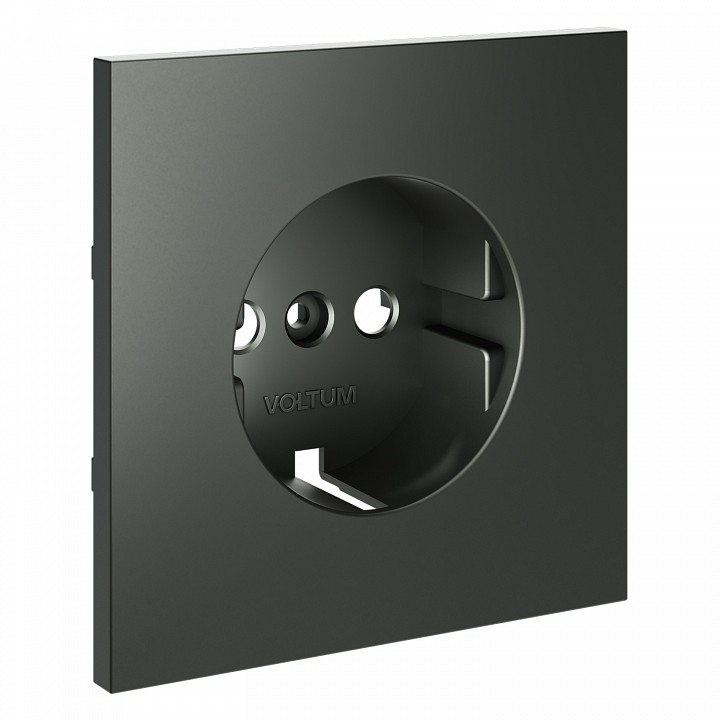 Накладка для розетки с заземлением voltum s70 vls000606
