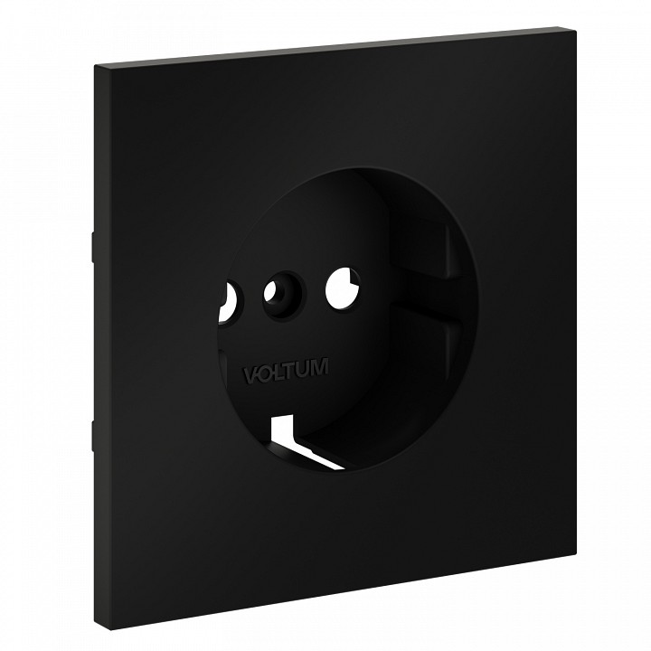 Накладка для розетки с заземлением voltum s70 vls000608