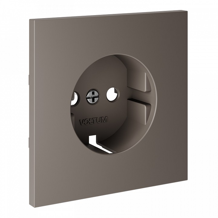 Накладка для розетки с заземлением voltum s70 vls000614
