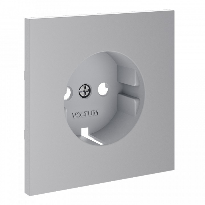 Накладка для розетки с заземлением voltum s70 vls000616