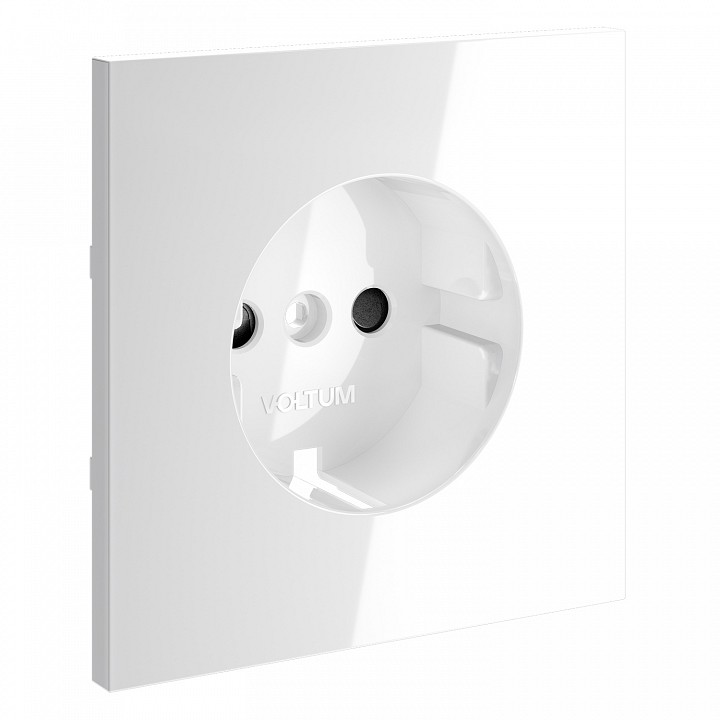 Накладка для розетки с заземлением и со шторками voltum s70 vls000701