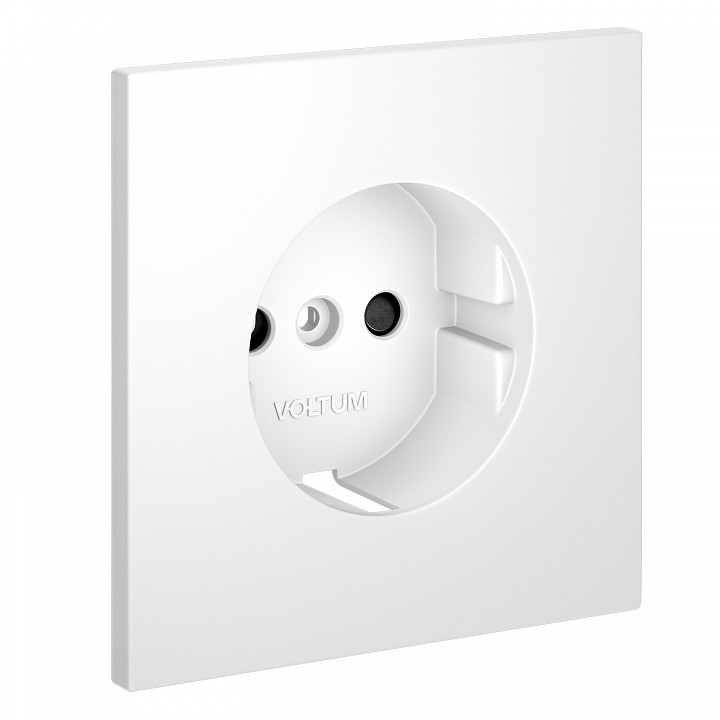 Накладка для розетки с заземлением и со шторками voltum s70 vls000702