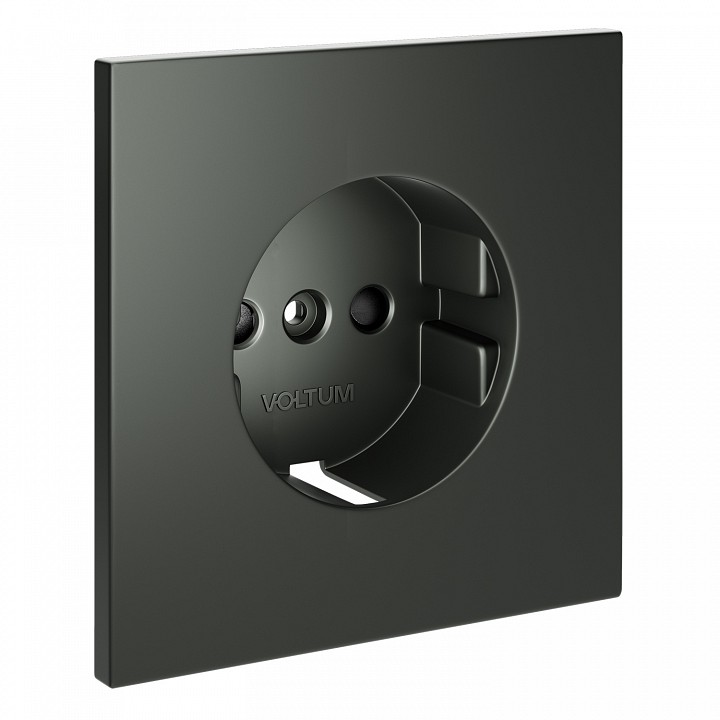 Накладка для розетки с заземлением и со шторками voltum s70 vls000706