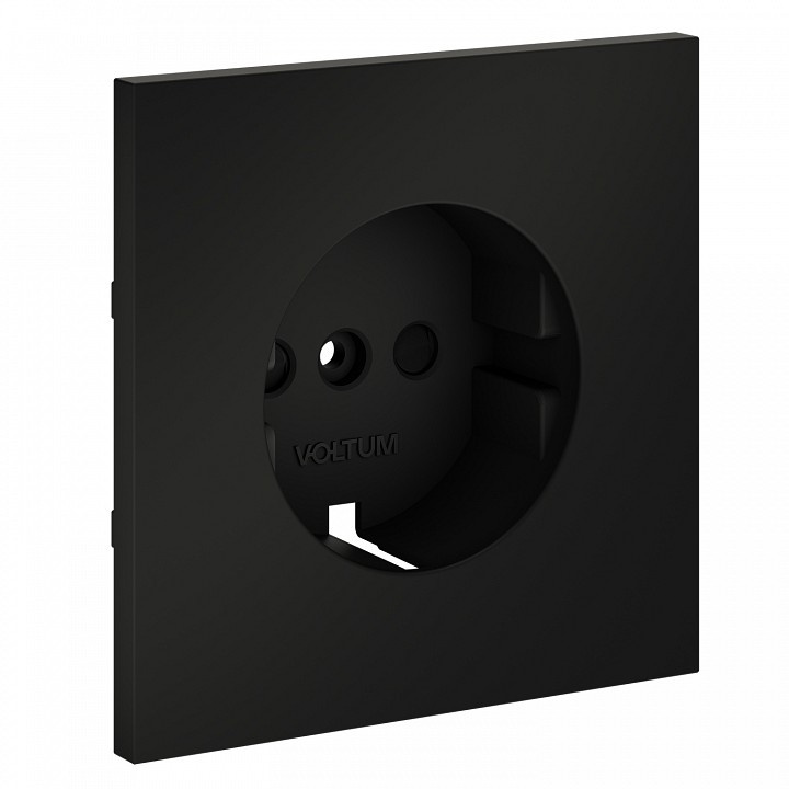 Накладка для розетки с заземлением и со шторками voltum s70 vls000708