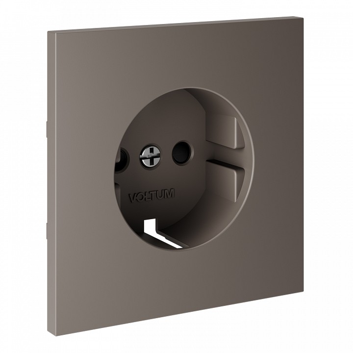 Накладка для розетки с заземлением и со шторками voltum s70 vls000714