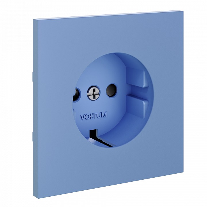 Накладка для розетки с заземлением и со шторками voltum s70 vls000715